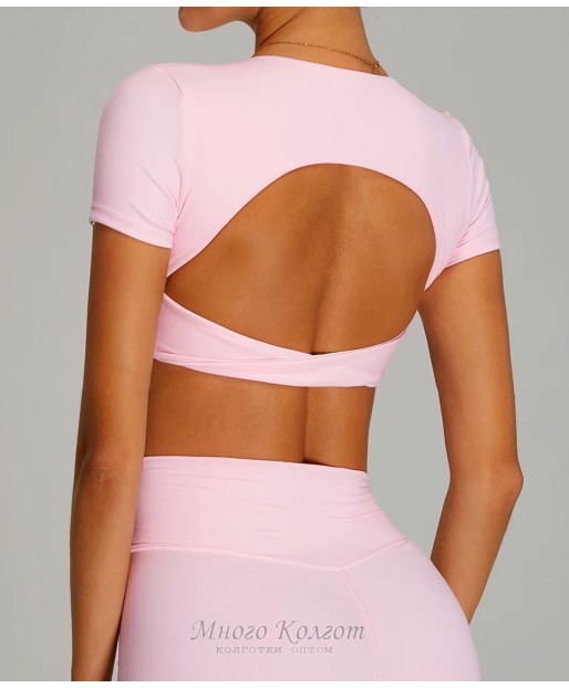 Жіночий фітнес комплект Crop T-shirt + Shorts model 188